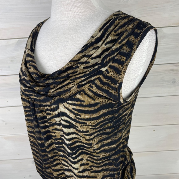 Worthington Stretch Animal Stripe Sleeveless Top - Picture 2 of 5